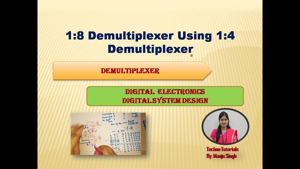 1:8 Demultiplexer using 1:4 Demultiplexer | 1:8 using 1:4 Demux | 1X4 ...