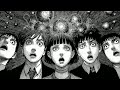 Junji Ito Reading Music Beneath the Swirling Lights