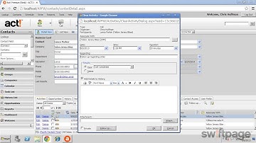 Feature Tour: Web: Activities (Act! Tutorial)