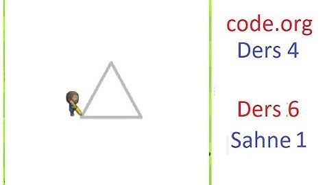 #24 Code.org Ders 4 (Level 4) . Ders 6 (Sanatçı ve seğişkenler) Sahne 1-Code.org Çözümler-
