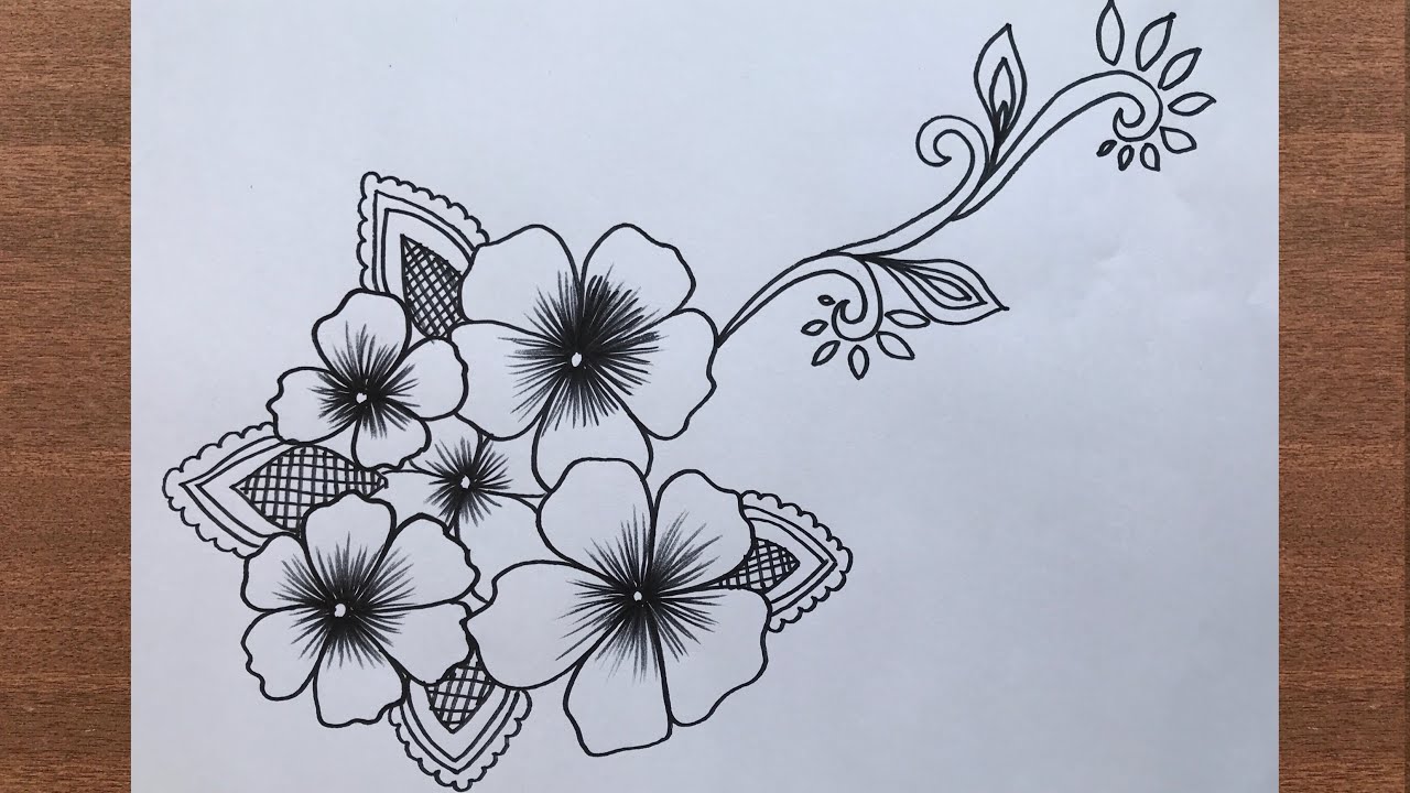 sketch flower design