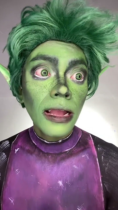 Alright 💚 I won't touch anything #beastboy #beastboymakeup #teentitansgo #sfx #shorts #pachie2323