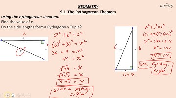 G 9.1, The Pythagorean Theorem