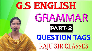 QUESTION TAGS PART 2 ENGLISH || VANI MADAM || RAJU SIR CLASSES|| TSPSC #tslprb #tspsc