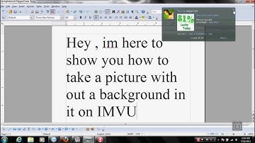How To Take Your Background Off A IMVU Picture