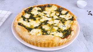 Spinach and feta pie: it takes just a few steps to turn your dinner around!
