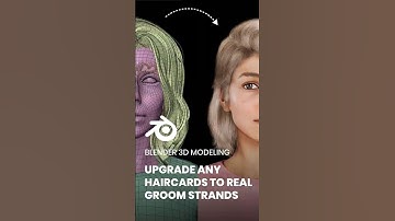 Convert ANY Haircards into Groom Strands in Blender (Step-by-Step) #3dcharacter #blender #hairstyle