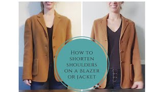 How to shorten blazer shoulders