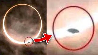 WOW! Clear UFO During Eclipse!