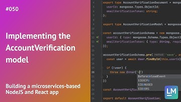 Implementing the AccountVerification model: Building a microservices-based NodeJS and React app #050