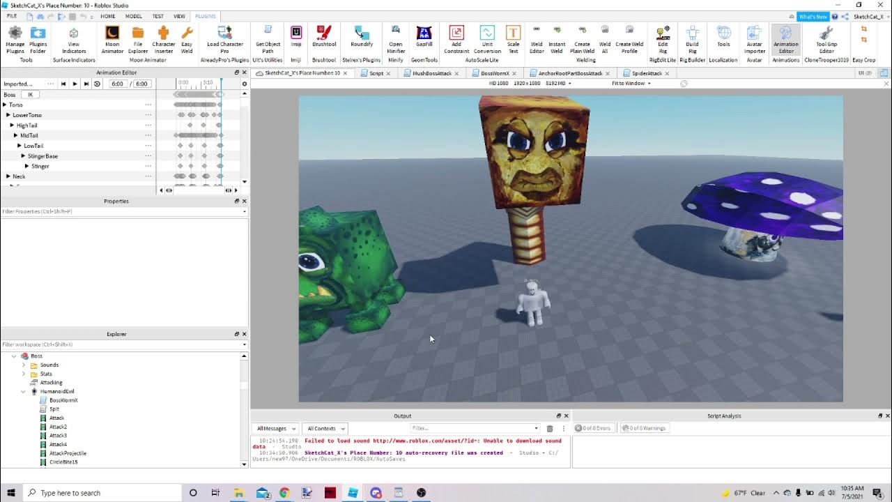 Roblox Studio, custom monsters with attacks and animations. - YouTube