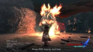 Devil May Cry 4 SE performance test with v-sync on