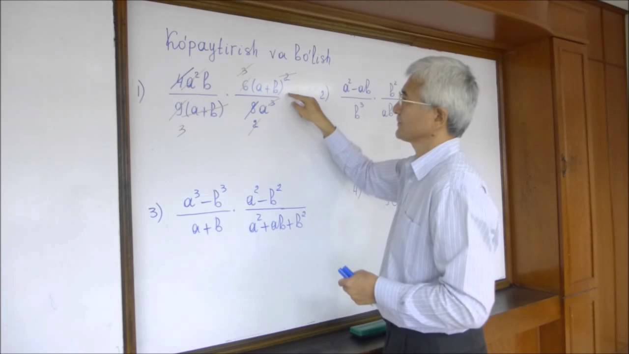 5 Algebraik kasrlarni ko'paytirish va bo'lish