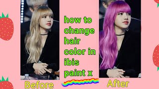 How to change Hair color in Ibis paint x|Easy android tutorial|Step by step|#shorts|Lisa Blackpink screenshot 4