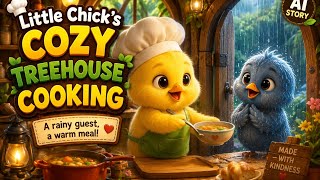 π² Baby Chick Cooks a Cozy Dinner for a Wet Friend | Heartwarming Animation π² Baby Chick Cooks a Cozy Dinner for a Wet Friend | Heartwarming Animation