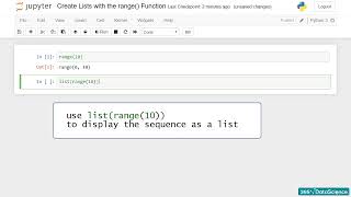 047 Iteration   Create Lists with the range Function