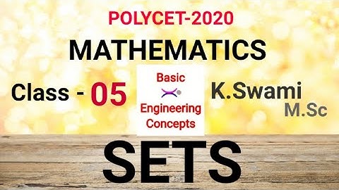 POLYCET 2021- Free coaching- Mathematics- SETS