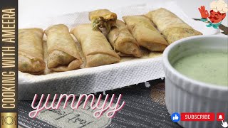 Spring Roll Recipe | وصفه سبرنج رول بلدجاج ولخضروات | (Ramadan Special)springroll viral homemade