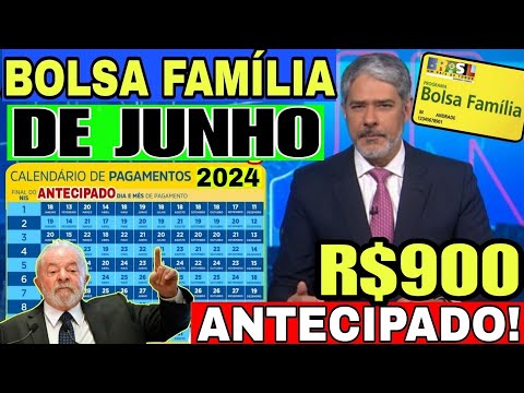 MUDOU TUDO! SAIU NOVO CALENDÁRIO DE JUNHO DO BOLSA FAMÍLIA ANTECIPADO LULA CONFIRMOU R$ 900 NA CONTA