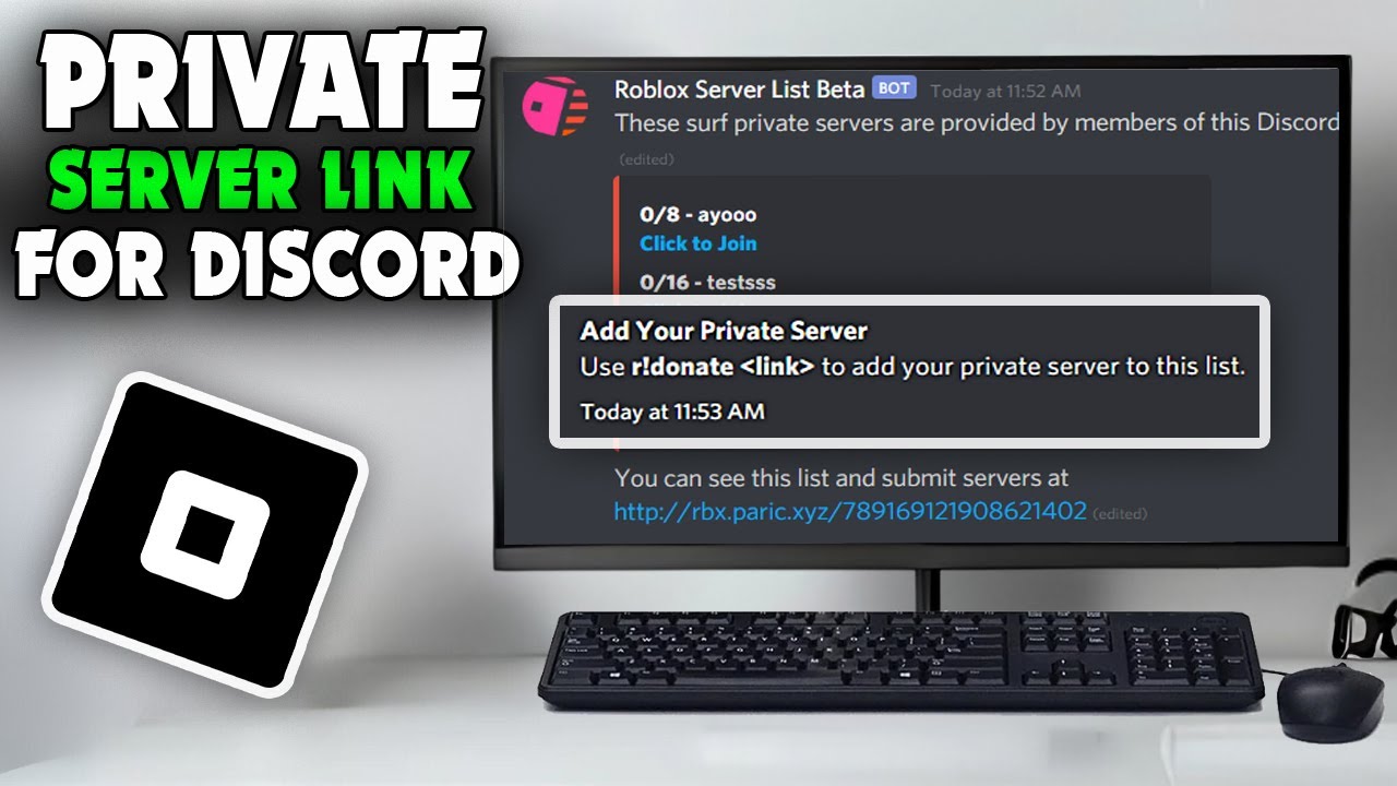 How To Use Roblox Private Server Links For Discord 2026 YouTube 