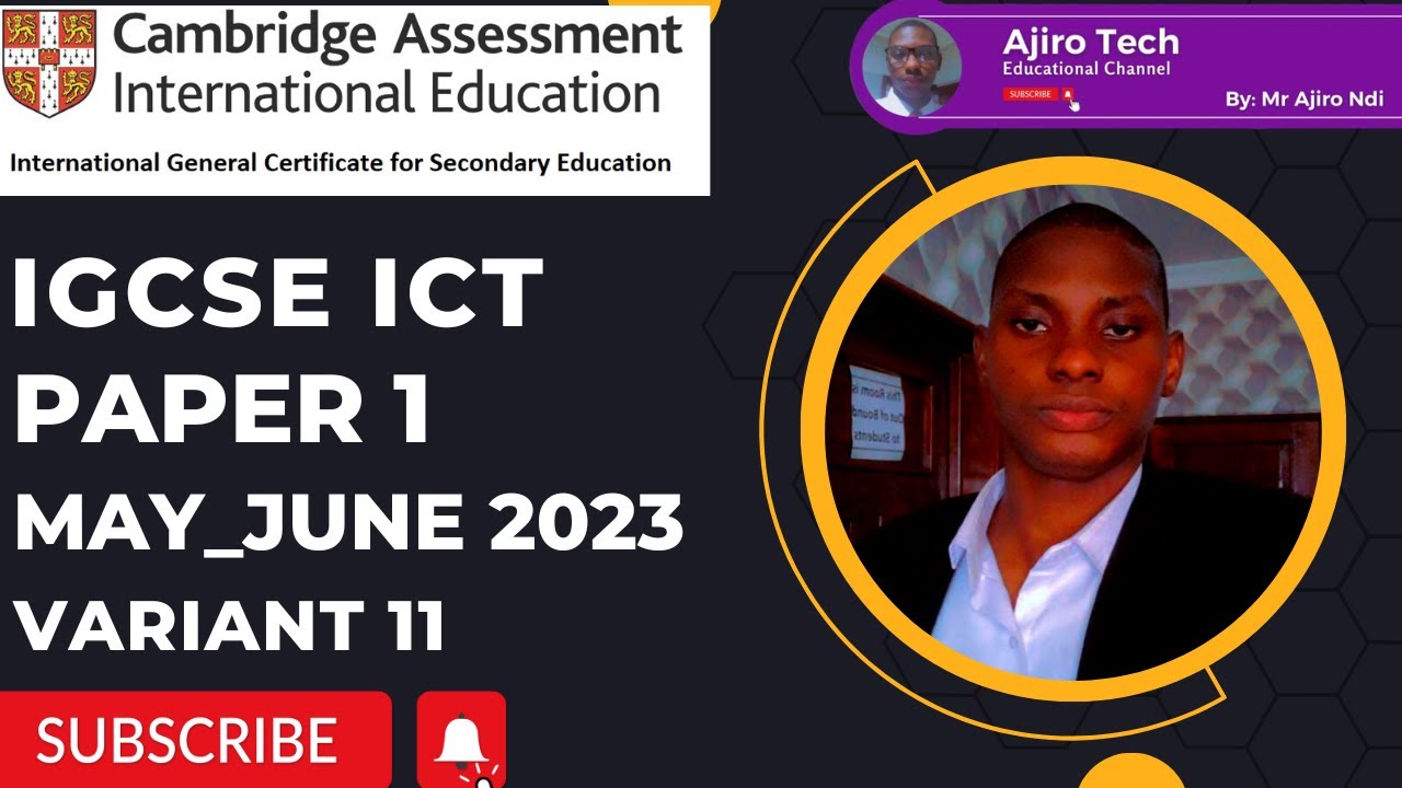 IGCSE ICT (0417/0983) Paper 1 Theory May June 2023 Variant 11