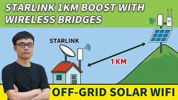 Extend Starlink 1 km: Off-Grid Solar-Powered Wireless Bridge & WiFi Access Point