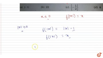 If  `f: [-2, 2] - gt R` is defined by   `f(x)={-1`,for  `-2 lt=x lt=0`  ,  then  `x-1`,  for  `...
