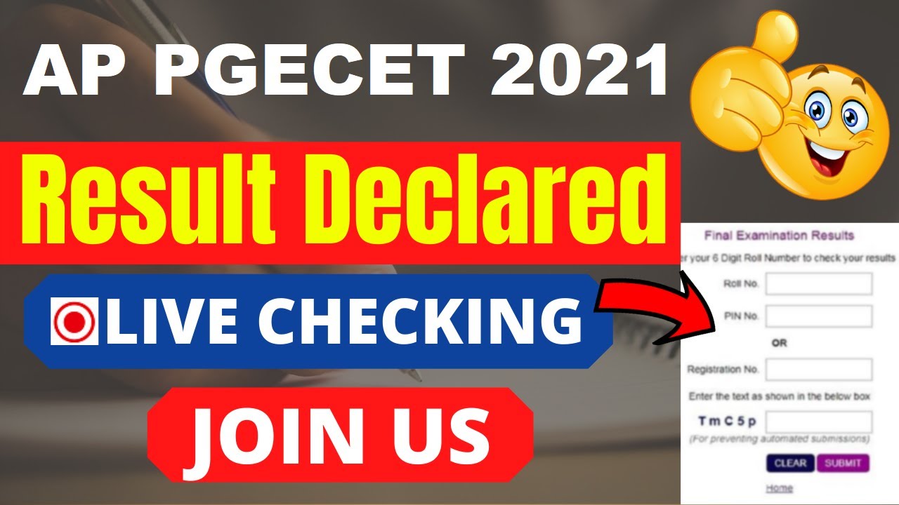 AP PGECET 2021 Result (Declared) - Check Your AP PGECET Result 2021 Here