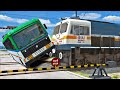 BUS vs EMU Train – Stops The Train : BeamNG.Drive | Train simulator 2024