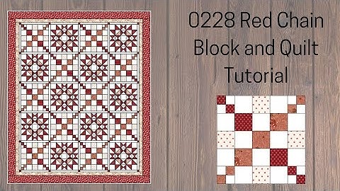 0228 Red Chain Block and Quilt Tutorial | Block of the Day 2023 | Rotary Cutting | AccuQuilt