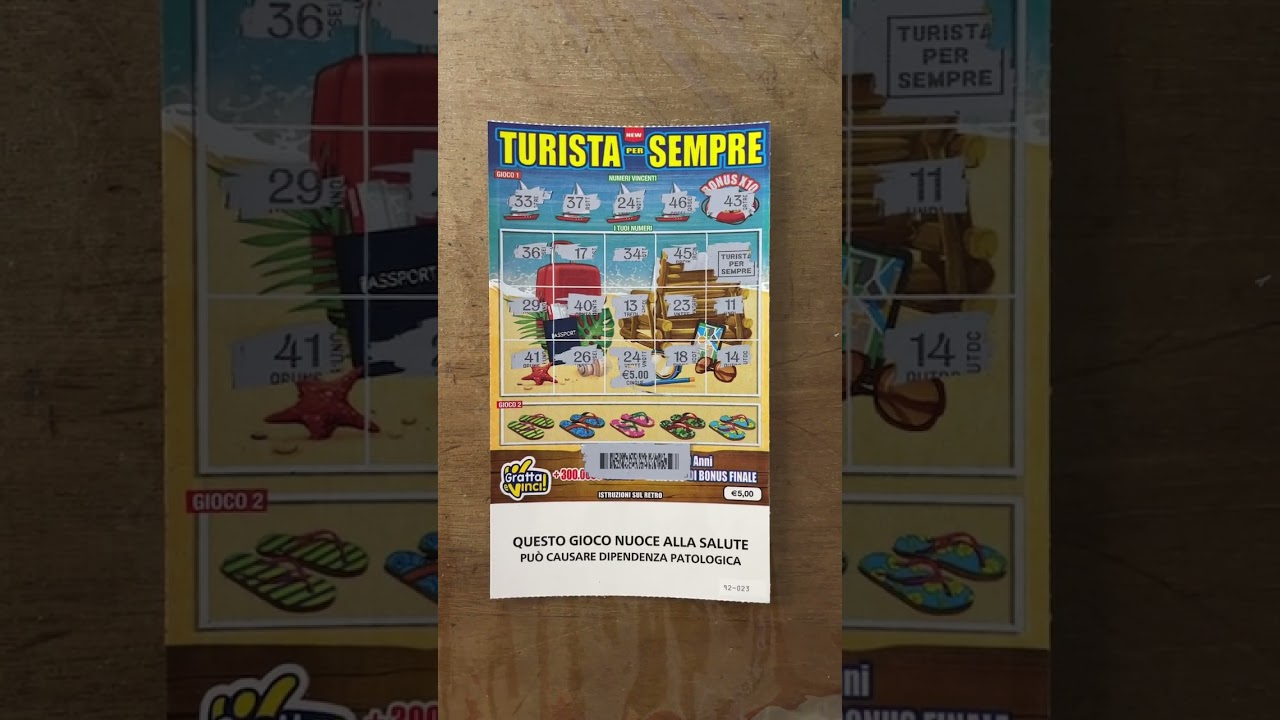 Gratta&vinci n.123/ lunedì 15 agosto 2022 / passivo:-200€.