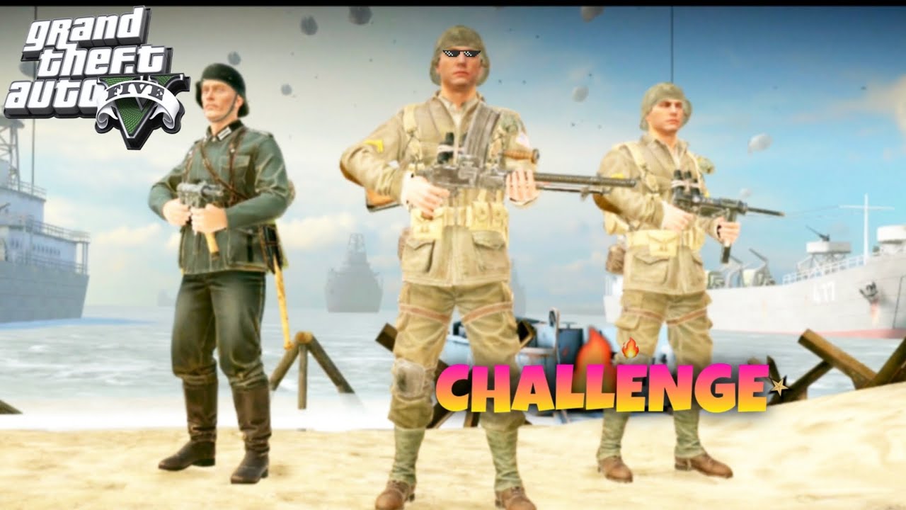 GTA V Army Challenge Begins 💥 | Epic Beach Battle!"