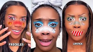 CUTE ✅ or FAIL?❌ Tiktok Christmas Filters Pick My Makeup