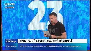 Qytetarët tubim në mbështetje të liderit të opozitës Sali Berisha (03.06.2024)