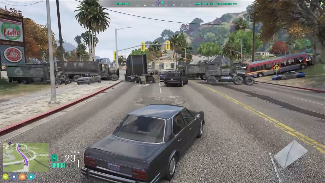 Buddha reacts to Flippy's Mirror park blockade - NoPixel 4.0