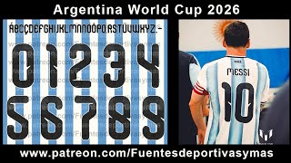 Tipografia Argentina World Cup 2026 Font Argentina World Cup 2026 Fonte Argentina World Cup 2026