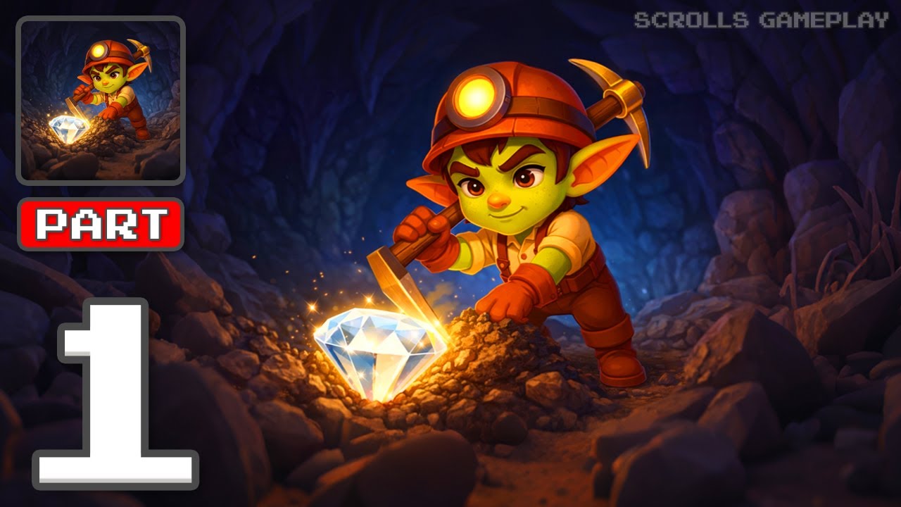 Rock'n'Gold: Goblin Miner - Gameplay Walkthrough Part 1 - Dig Deep Find Riches (iOS, Android)