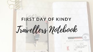 Travellers Notebook Process video ~ First Day of Kindy