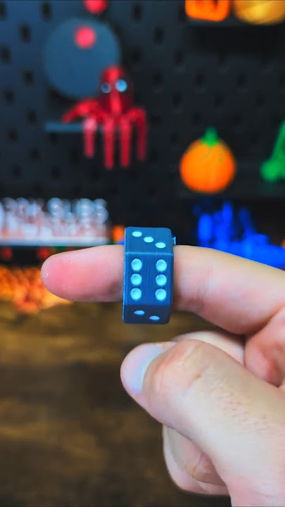 3D printed Random Spinning Dice Ring #3dprinting #portable