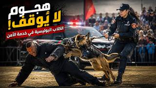 هجوم شرس من داخل السيارة 😱 الكلاب البوليسية المغربية أبهرت الجميع بالأيام المفتوحة