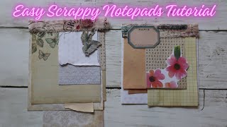 Super Easy Scrappy Notepad For Your Journal - Junk Journal Scrap Pad - #msscrapbusters challenge