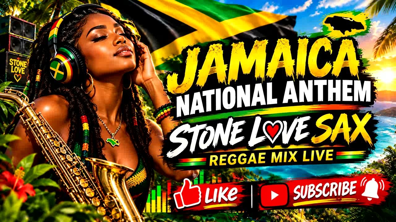 🇯🇲 JAMAICA NATIONAL ANTHEM 🔥🎷 | STONE LOVE SAX REGGAE MIX LIVE
