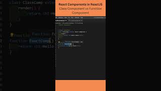 Must Know #react Components ( Class vs Function Component ) #shorts #youtubeshorts #hindi