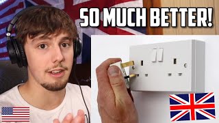 American Reacts to WHY British Plugs Are the BEST in the World..