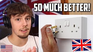 American Reacts to WHY British Plugs Are the BEST in the World.. Wealth