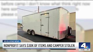 Orange County nonprofit says $30K of items and camper stolen