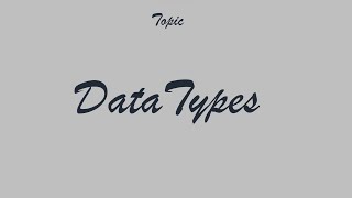 Fundamentals of Programming Part 5 (DataTypes) | C Language | Programming for beginners in Urdu