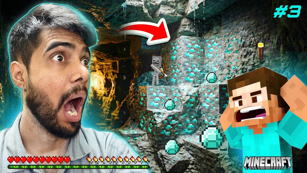 I Found DIAMONDS Deep in a Hidden Cave…in MINECRAFT - YouTube