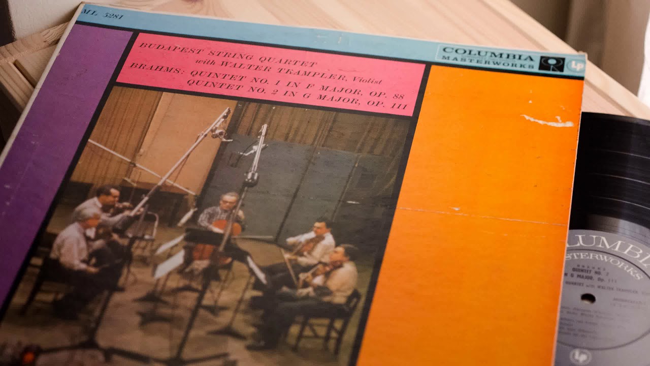 Brahms Quintet No. 1 In F Major Budapest String Quartet (1958) LP