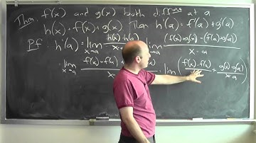 Why is derivative of a sum the sum of the derivatives?